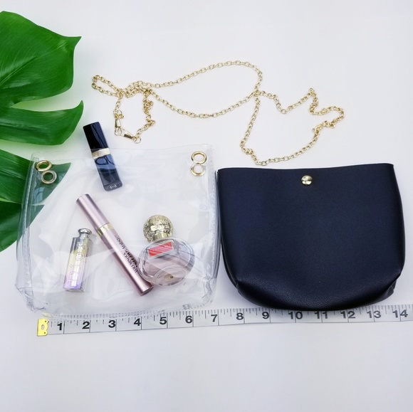 2 in 1 Transparent Clear Bag Crossbody - Picture 6 of 8